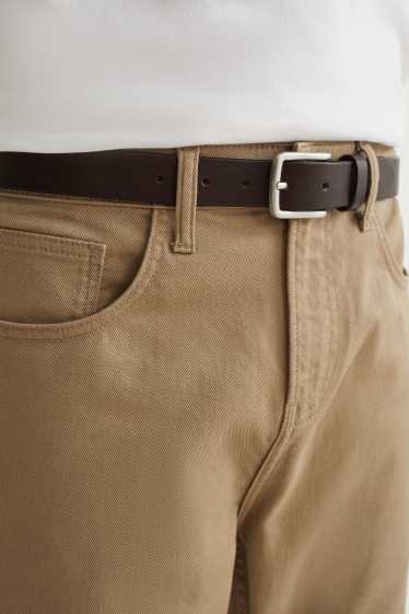Hommes - Ceinture en cuir - marron
