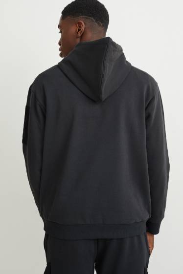 Hommes - Sweat à capuche  - vert foncé