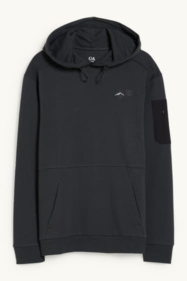 Hommes - Sweat à capuche  - vert foncé