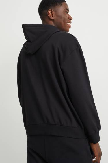 Hommes - Sweat à capuche  - noir