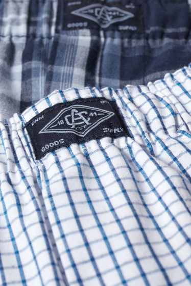 Herren - Multipack 2er - Boxershorts - gewebt - blau