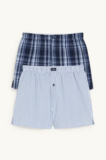 Herren - Multipack 2er - Boxershorts - gewebt - blau