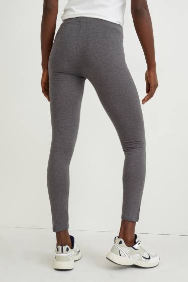 Dames - Set van 2 - legging - LYCRA® - donkergrijs