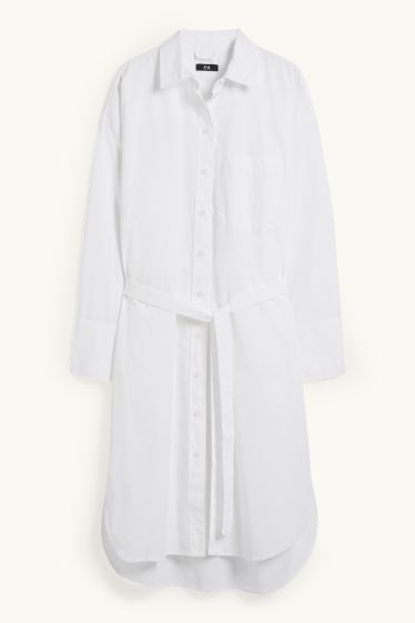 Femmes - Robe-chemise - blanc