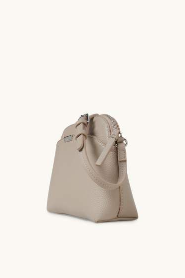 Women - Crossbody bag - faux leather - light beige