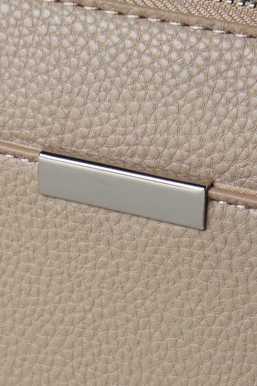 Women - Crossbody bag - faux leather - light beige