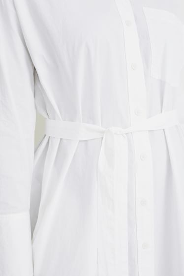 Femmes - Robe-chemise - blanc