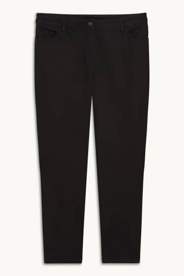 Damen - Slim Jeans - Mid Waist - schwarz