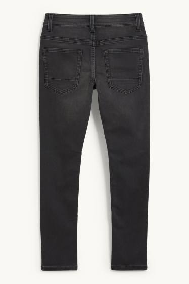 Kinderen: jongens - Skinny jeans - jog denim - jeansdonkergrijs
