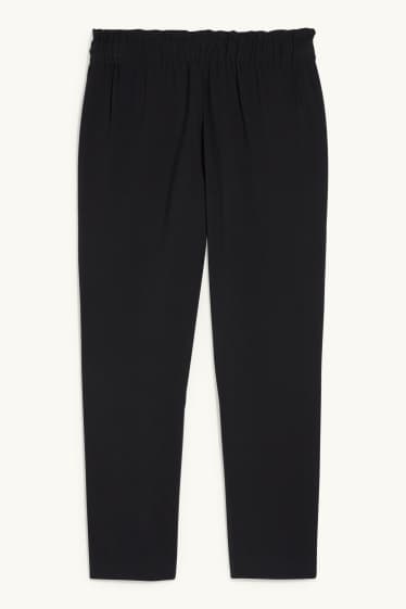 Kobiety - Spodnie materiałowe - wysoki stan - regular fit - czarny
