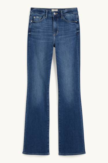 Damen - Bootcut Jeans - High Waist - jeansblau