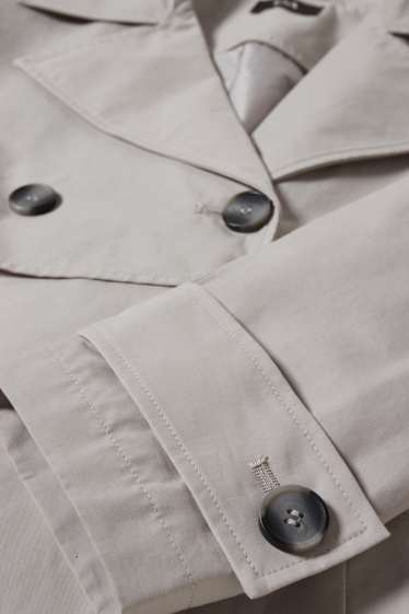 Women - Trench coat - light gray
