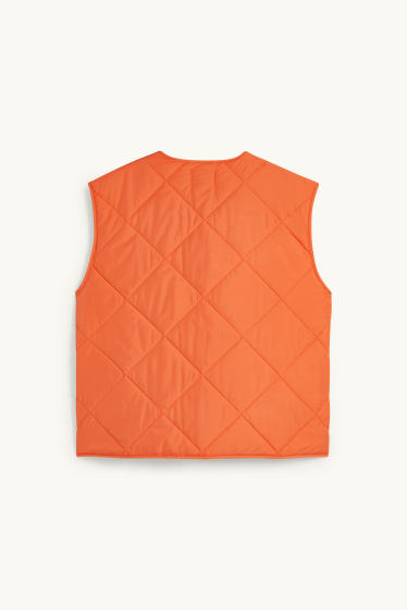 Damen - Steppweste - dunkelorange