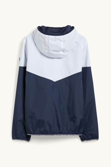 Children Boys - Jacket with hood - blue / white