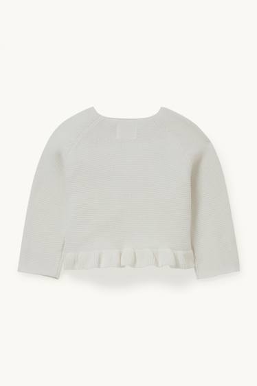 Baby Mädchen - Baby-Strickjacke - cremeweiss