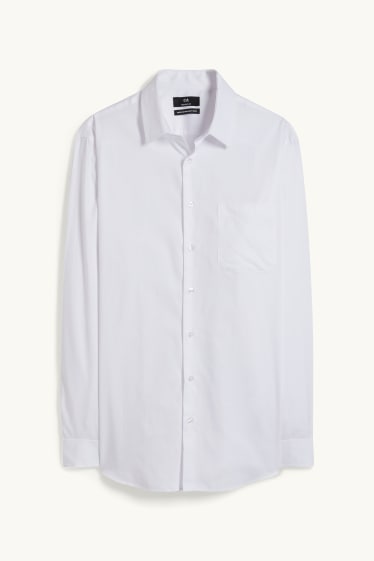 Men - Business shirt - regular fit - kent collar - easy-iron - white