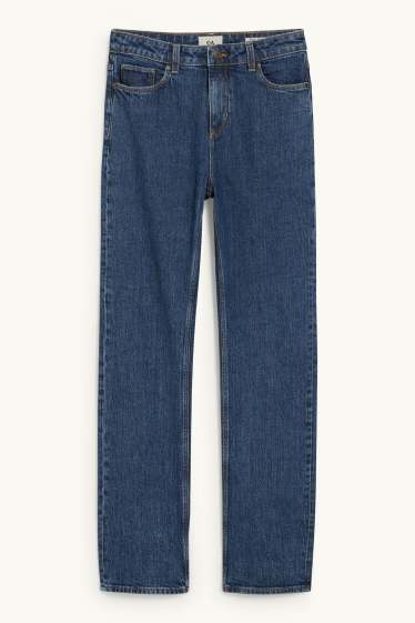 Women - Straight jeans - high waist - LYCRA® - blue denim
