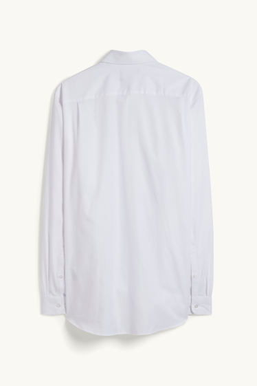 Men - Business shirt - regular fit - kent collar - easy-iron - white
