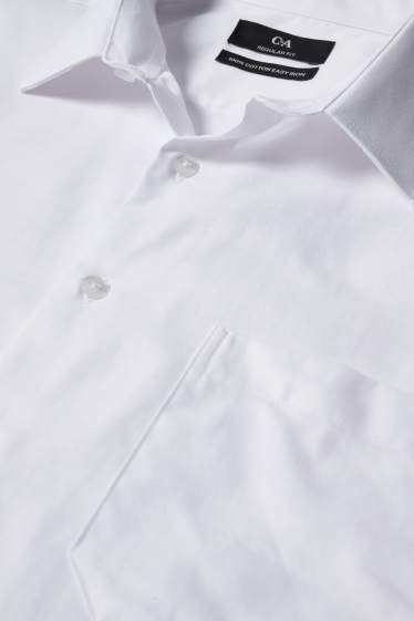 Men - Business shirt - regular fit - kent collar - easy-iron - white
