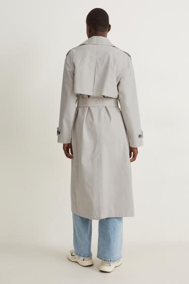 Women - Trench coat - light gray