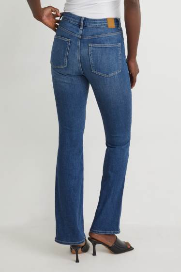 Damen - Bootcut Jeans - High Waist - jeansblau