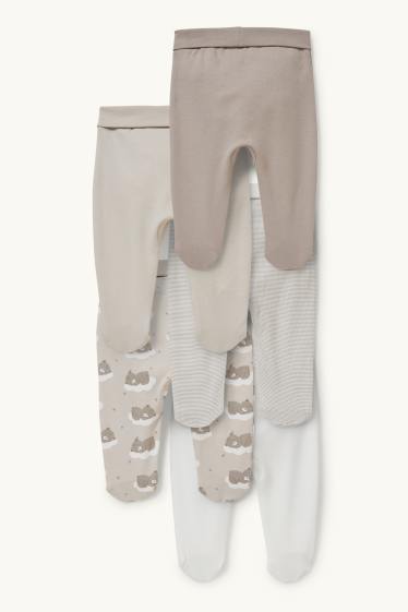 Unisex - Multipack 5 buc. - pantaloni de pijama bebeluși - bej melanj
