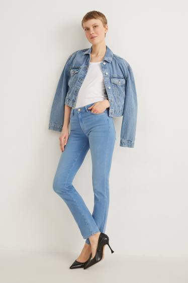 Dona - Straight jeans - mid waist - texà blau clar