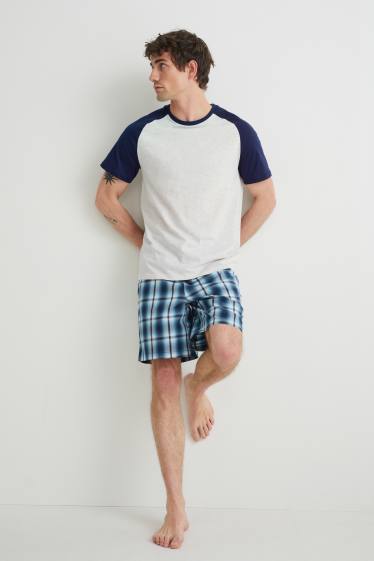 Men - Short pyjamas - light gray-melange