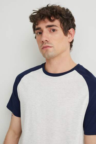 Men - Short pyjamas - light gray-melange