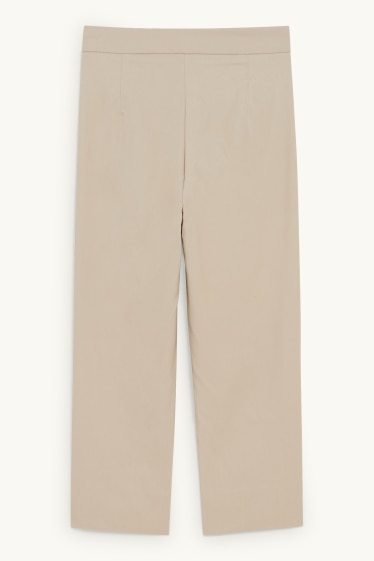 Dames - Pantalon - high waist - cigarette fit - beige