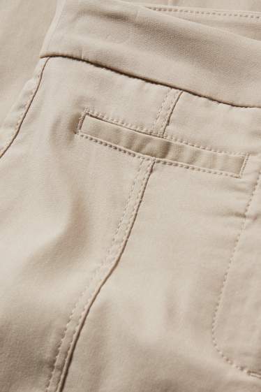 Dames - Pantalon - high waist - cigarette fit - beige