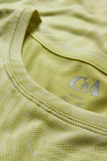 Women - Active T-shirt - running - patterned - yellow