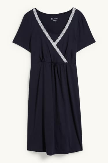 Women - Nursing nightdress - dark blue