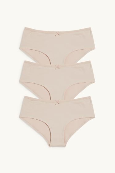 Donna - Confezione da 3 - coulotte - beige chiaro