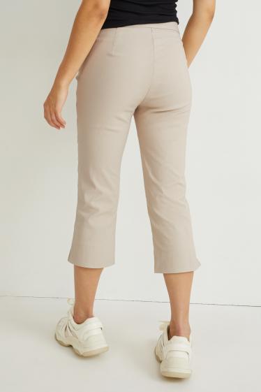 Dames - Pantalon - high waist - cigarette fit - beige