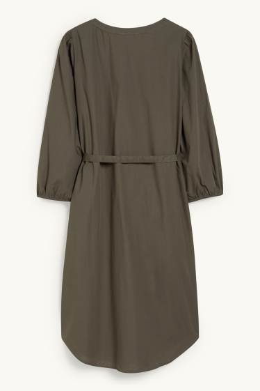 Women - Maternity shirt dress - green