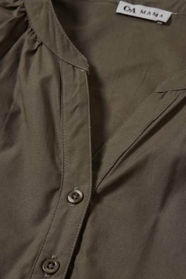 Women - Maternity shirt dress - green