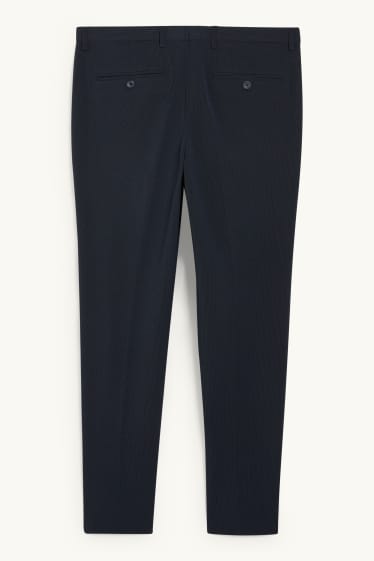 Hommes - Pantalon de costume - body fit - Flex - 4 Way Stretch - bleu foncé