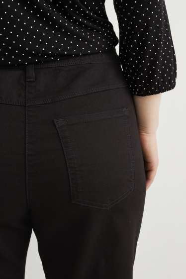 Damen - Slim Jeans - Mid Waist - schwarz