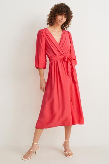 Women - Wrap dress - pink