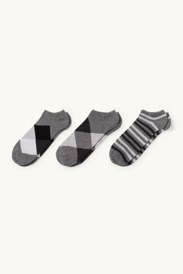 Herren - Multipack 3er - Sneakersocken - LYCRA® - Aloe Vera - grau