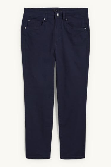 Donna - Pantaloni di stoffa - vita media - skinny fit - blu scuro