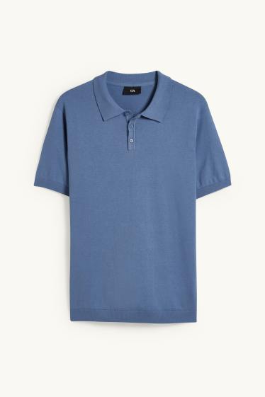 Hommes - Polo - bleu
