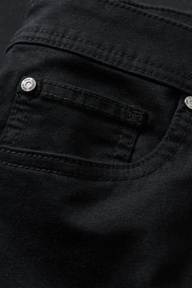 Donna - Pantaloni di stoffa - vita media - skinny fit - nero