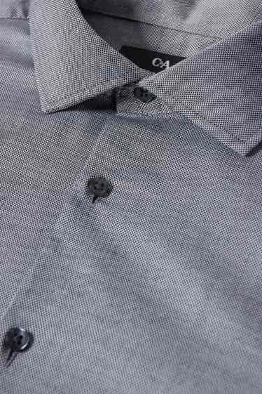 Home - Camisa formal - regular fit - cutaway - fàcil de planxar - gris