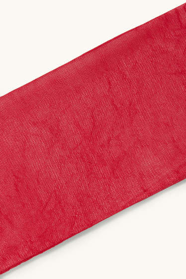 Donna - Calze autoreggenti - 15 DEN - rosso