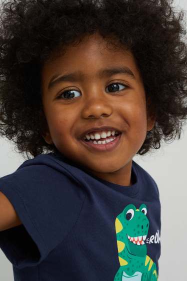 Enfants garçons - Lot de 3 - T-shirts - bleu foncé