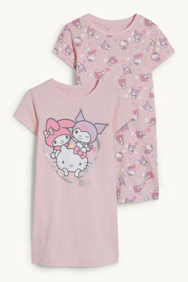 Children Girls - Multipack of 2 - Hello Kitty - nightdress - rose