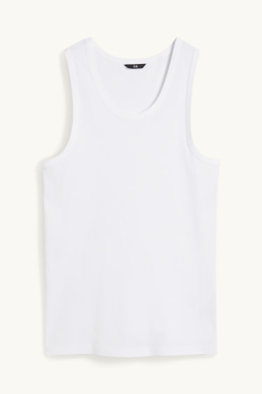 Hombre - Camiseta sin mangas - blanco