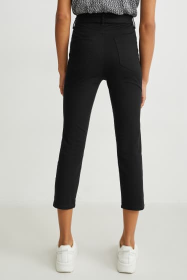 Donna - Pantaloni di stoffa - vita media - skinny fit - nero